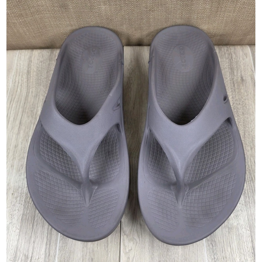 Oofos OOriginal Recovery Flip Flops Womens 11 Mens 9 Slate Gray Slip On Sandals
